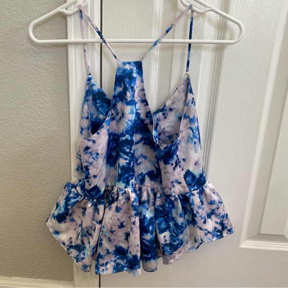 Anthropologie Ro & De Tie Dye Peplum Tank Top Small - Picture 5 of 5
